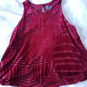 Anthropologie Velvet and Chiffon Tank
